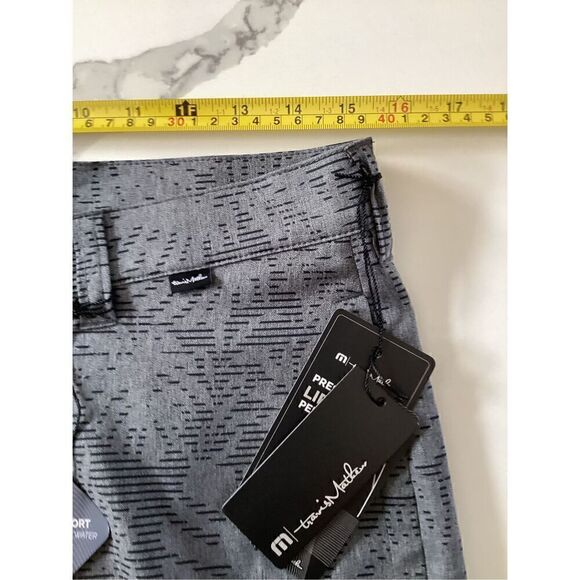 NWT Travis Mathew Go Fish Golf Shorts Sz 30 Heather Gray Palm Leaf - Picture 5 of 8